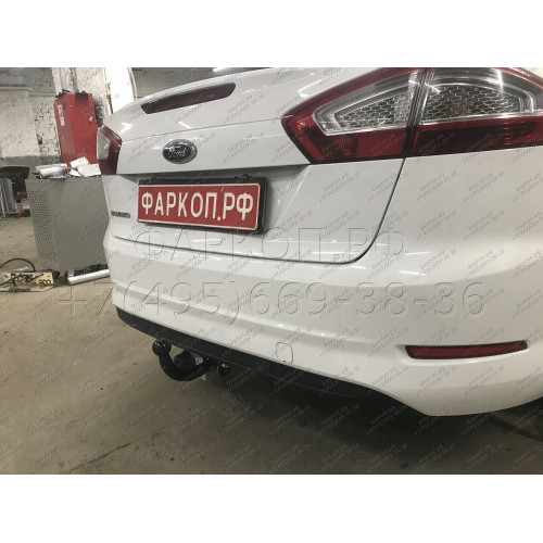 F115-A Лидер-плюс ТСУ для Ford Mondeo седан/универсал 2007-2014 без выреза бампера. Нагрузки: 1100/75 кг, масса фаркопа 14,56 кг (без электрики в комплекте)