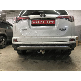 92506-A MOTODOR Фаркоп с оцинкованным шаром на Toyota RAV4 2013-2019. Необходима подрезка бампера. Тип шара: A. Нагрузки: 1500/75 кг, масса фаркопа 23 кг (без элект