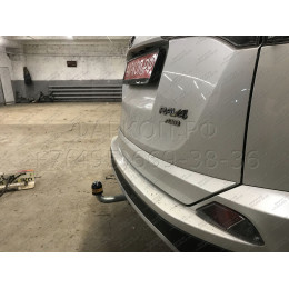 92506-A MOTODOR Фаркоп с оцинкованным шаром на Toyota RAV4 2013-2019. Необходима подрезка бампера. Тип шара: A. Нагрузки: 1500/75 кг, масса фаркопа 23 кг (без элект