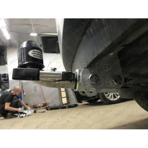 T068C GALIA Полностью оцинкованный фаркоп на Toyota Highlander 2010-2014. Тип шара: C (горизонтальный съемный). Требуется подрезка бампера. Нагрузки: 2500/120 кг, масса фаркопа 19,97 кг