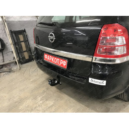 1175-A ORIS Фаркоп на Opel Zafira B 2005-2012. Необходима подрезка бампера. Тип шара: A. Нагрузки: 1500/75 кг, масса фаркопа 17,2 кг (без электрики в комплекте)