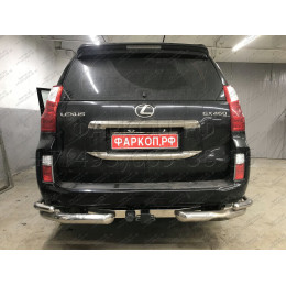 FA 0602-E(N) Бизон Фаркоп с хромированной накладкой на Toyota Land Cruiser Prado 150 2010-2023, Toyota Land Cruiser Prado 120 2002-2010 без подрезки бампера. Тип шара: E (легкосъемны
