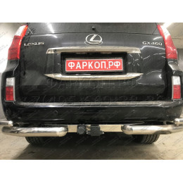 FA 0602-E(N) Бизон Фаркоп с хромированной накладкой на Toyota Land Cruiser Prado 150 2010-2023, Toyota Land Cruiser Prado 120 2002-2010 без подрезки бампера. Тип шара: E (легкосъемны