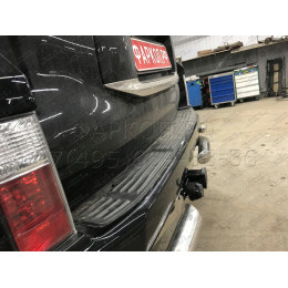 FA 0602-E(N) Бизон Фаркоп с хромированной накладкой на Toyota Land Cruiser Prado 150 2010-2023, Toyota Land Cruiser Prado 120 2002-2010 без подрезки бампера. Тип шара: E (легкосъемны