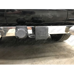 FA 0602-E(N) Бизон Фаркоп с хромированной накладкой на Toyota Land Cruiser Prado 150 2010-2023, Toyota Land Cruiser Prado 120 2002-2010 без подрезки бампера. Тип шара: E (легкосъемны