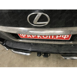 FA 0602-E(N) Бизон Фаркоп с хромированной накладкой на Toyota Land Cruiser Prado 150 2010-2023, Toyota Land Cruiser Prado 120 2002-2010 без подрезки бампера. Тип шара: E (легкосъемны