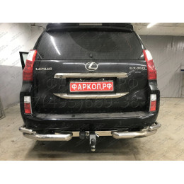 FA 0602-E(N) Бизон Фаркоп с хромированной накладкой на Toyota Land Cruiser Prado 150 2010-2023, Toyota Land Cruiser Prado 120 2002-2010 без подрезки бампера. Тип шара: E (легкосъемны