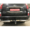 FA 0602-E(N) Бизон Фаркоп с хромированной накладкой на Toyota Land Cruiser Prado 150 2010-2023, Toyota Land Cruiser Prado 120 2002-2010 без подрезки бампера. Тип шара: E (легкосъемный шар под квадрат). Нагрузки: 3300/120 кг. Не комплектуется электрикой