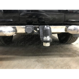 FA 0602-E(N) Бизон Фаркоп с хромированной накладкой на Toyota Land Cruiser Prado 150 2010-2023, Toyota Land Cruiser Prado 120 2002-2010 без подрезки бампера. Тип шара: E (легкосъемны