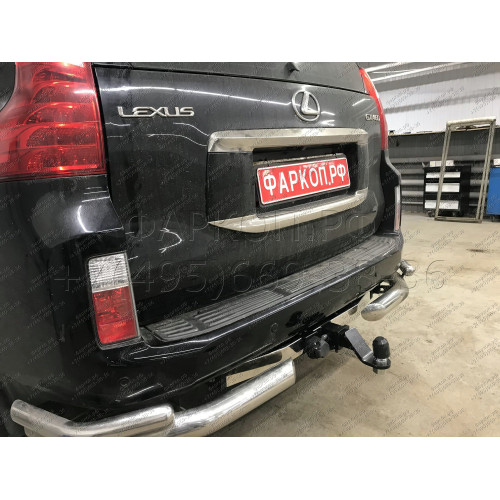 FA 0602-E(N) Бизон Фаркоп с хромированной накладкой на Toyota Land Cruiser Prado 150 2010-2023, Toyota Land Cruiser Prado 120 2002-2010 без подрезки бампера. Тип шара: E (легкосъемный шар под квадрат). Нагрузки: 3300/120 кг. Не комплектуется электрикой