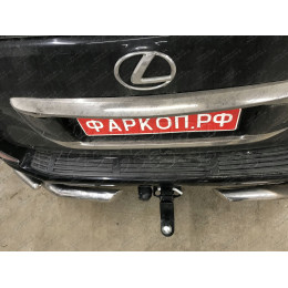 FA 0602-E(N) Бизон Фаркоп с хромированной накладкой на Toyota Land Cruiser Prado 150 2010-2023, Toyota Land Cruiser Prado 120 2002-2010 без подрезки бампера. Тип шара: E (легкосъемны