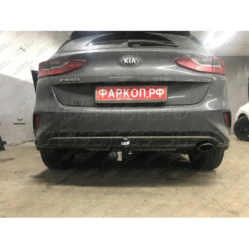 6763-A ORIS Фаркоп на Kia Ceed хетчбек 2018- без выреза в бампере. Тип шара: A. Нагрузки: 1500/75 кг, масса фаркопа 16,2 кг (без электрики в комплекте)