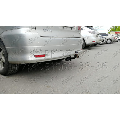 H.T60.A HALTY Фаркоп на Toyota Ipsum 2WD/4WD (кузов ACM21, ACM26) 2001-2009, Toyota Avensis Verso 2001-2009. Возможно потребуется подрезка бампера. Тип шара: A. Нагрузки: 750/75 кг, масса фаркопа 16,1 кг