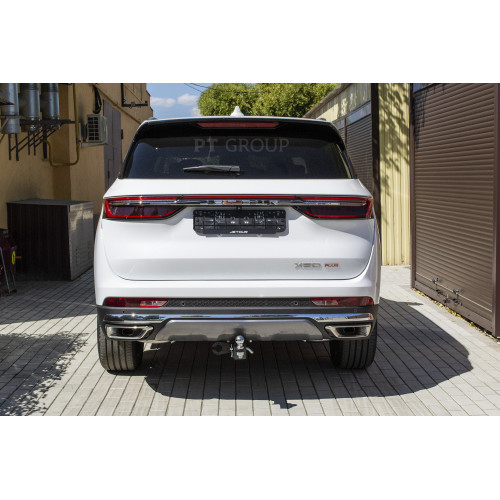 JXD-23-991122.00 PT GROUP Фаркоп на Jetour X90 Plus 2023- без подрезки бампера. Тип шара: E (легкосъемный шар под квадрат). Нагрузки: 1200/100 кг, масса фаркопа 20,9 кг (без электрики в комплекте)