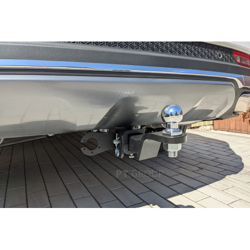 JXD-23-991122.00 PT GROUP Фаркоп на Jetour X90 Plus 2023- без подрезки бампера. Тип шара: E (легкосъемный шар под квадрат). Нагрузки: 1200/100 кг, масса фаркопа 20,9 кг (без электрики в комплекте)