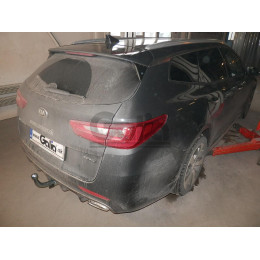 K042A GALIA Полностью оцинкованный фаркоп на Kia Optima седан/универсал, кроме дизель, кроме гибрид 2015-2020. Тип шара: A. Невидимый вырез бампера. Нагруз