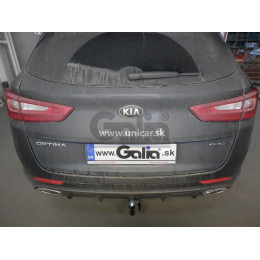 K042A GALIA Полностью оцинкованный фаркоп на Kia Optima седан/универсал, кроме дизель, кроме гибрид 2015-2020. Тип шара: A. Невидимый вырез бампера. Нагруз