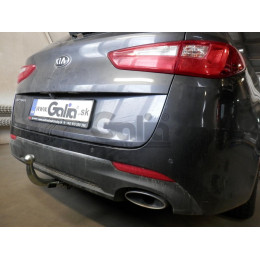 K042A GALIA Полностью оцинкованный фаркоп на Kia Optima седан/универсал, кроме дизель, кроме гибрид 2015-2020. Тип шара: A. Невидимый вырез бампера. Нагруз