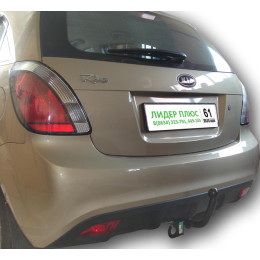 K108-A Лидер-плюс ТСУ для Kia Rio хетчбек 2005-2011 без выреза бампера. Нагрузки: 1100/75 кг, масса фаркопа 12,88 кг (без электрики в комплекте)
