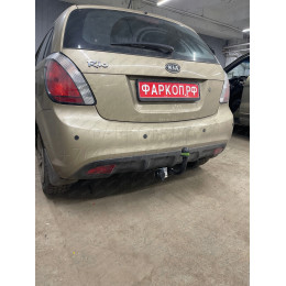 K108-A Лидер-плюс ТСУ для Kia Rio хетчбек 2005-2011 без выреза бампера. Нагрузки: 1100/75 кг, масса фаркопа 12,88 кг (без электрики в комплекте)