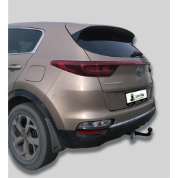 K124-A Лидер-плюс ТСУ для Kia Sportage 4 рестайл 2018-2022, Hyundai Tucson рестайл, кроме авто с двигателем 2,4 л 2018-2021 без выреза бампера. Нагрузки: 1500/75 кг, масса ф