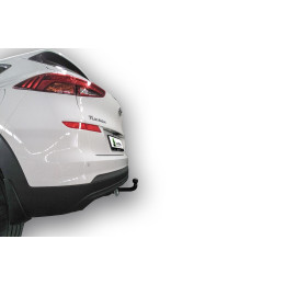 K124-A Лидер-плюс ТСУ для Kia Sportage 4 рестайл 2018-2022, Hyundai Tucson рестайл, кроме авто с двигателем 2,4 л 2018-2021 без выреза бампера. Нагрузки: 1500/75 кг, масса ф