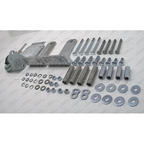 M029A GALIA Полностью оцинкованный фаркоп на Mercedes M-Class w163 1998-2005 (запасное колесо под бампером). Подрозетник убирается за бампер. Тип шара: F. Без выреза бампера. Нагрузки: 3500/140 кг, масса фаркопа 13 кг