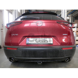 M143A GALIA Полностью оцинкованный фаркоп на Mazda CX-30 2019-. Тип шара: A. Невидимый вырез бампера. Нагрузки: 1600/80 кг, масса фаркопа 15,52 кг