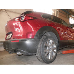 M143A GALIA Полностью оцинкованный фаркоп на Mazda CX-30 2019-. Тип шара: A. Невидимый вырез бампера. Нагрузки: 1600/80 кг, масса фаркопа 15,52 кг