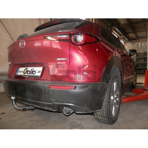 M143A GALIA Полностью оцинкованный фаркоп на Mazda CX-30 2019-. Тип шара: A. Невидимый вырез бампера. Нагрузки: 1600/80 кг, масса фаркопа 15,52 кг