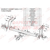 M305-FC Лидер-плюс ТСУ для Mazda BT-50 2007-2012, Ford Ranger 2007-2012 без выреза бампера. Нагрузки: 1200/50 кг, масса фаркопа 25,28 кг (без электрики в комплекте)
