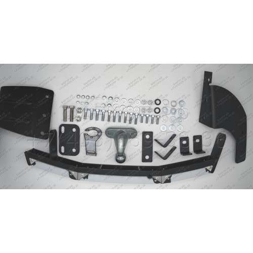 MOX-07-991224.00 PT GROUP Фаркоп с нержавеющей накладкой на Mitsubishi Outlander XL 2007-2012, Citroen C-Crosser 2007-2012, Peugeot 4007 2007-2012 без подрезки бампера. Тип шара: F. Нагрузки: 3200/80 кг, масса фаркопа 25 кг (без электрики в комплекте)