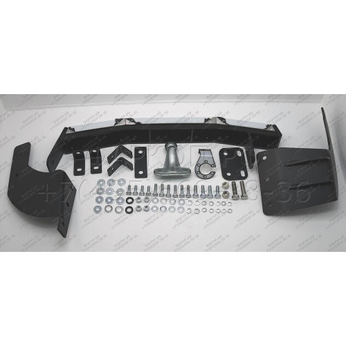 MOX-07-991224.00 PT GROUP Фаркоп с нержавеющей накладкой на Mitsubishi Outlander XL 2007-2012, Citroen C-Crosser 2007-2012, Peugeot 4007 2007-2012 без подрезки бампера. Тип шара: F. Нагрузки: 3200/80 кг, масса фаркопа 25 кг (без электрики в комплекте)