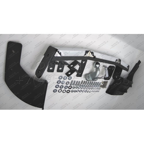 MOX-07-991224.00 PT GROUP Фаркоп с нержавеющей накладкой на Mitsubishi Outlander XL 2007-2012, Citroen C-Crosser 2007-2012, Peugeot 4007 2007-2012 без подрезки бампера. Тип шара: F. Нагрузки: 3200/80 кг, масса фаркопа 25 кг (без электрики в комплекте)