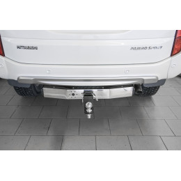 MPS-08-991124.00 PT GROUP Фаркоп с нержавеющей накладкой на Mitsubishi Pajero Sport дорестайл 2016-2021 без подрезки бампера. Тип шара: E (легкосъемный шар под квадрат