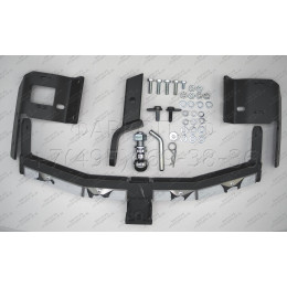 MPS-08-991124.00 PT GROUP Фаркоп с нержавеющей накладкой на Mitsubishi Pajero Sport дорестайл 2016-2021 без подрезки бампера. Тип шара: E (легкосъемный шар под квадрат