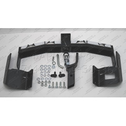 MPS-08-991124.00 PT GROUP Фаркоп с нержавеющей накладкой на Mitsubishi Pajero Sport дорестайл 2016-2021 без подрезки бампера. Тип шара: E (легкосъемный шар под квадрат