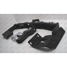 MPS-08-991124.00 PT GROUP Фаркоп с нержавеющей накладкой на Mitsubishi Pajero Sport дорестайл 2016-2021 без подрезки бампера. Тип шара: E (легкосъемный шар под квадрат