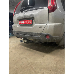 N103-F Лидер-плюс ТСУ для Nissan X-Trail 2007-2014 без выреза бампера. Нагрузки: 2000/100 кг, масса фаркопа 23,42 кг (без электрики в комплекте)