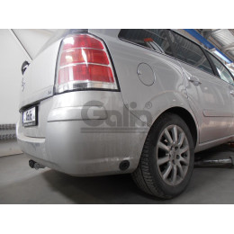 O052C GALIA Полностью оцинкованный фаркоп на Opel Zafira B 2005-2012. Тип шара: C (горизонтальный съемный). Невидимый вырез бампера. Нагрузки: 1500/75 кг, масса 