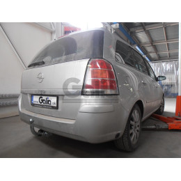 O052C GALIA Полностью оцинкованный фаркоп на Opel Zafira B 2005-2012. Тип шара: C (горизонтальный съемный). Невидимый вырез бампера. Нагрузки: 1500/75 кг, масса 