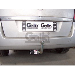 O052C GALIA Полностью оцинкованный фаркоп на Opel Zafira B 2005-2012. Тип шара: C (горизонтальный съемный). Невидимый вырез бампера. Нагрузки: 1500/75 кг, масса 