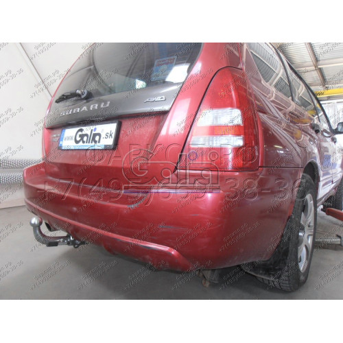 S072A GALIA Полностью оцинкованный фаркоп на Subaru Forester 1997-2008. Подрозетник убирается за бампер. Тип шара: A. Без выреза бампера. Нагрузки: 2100/85 кг, масса фаркопа 16,42 кг