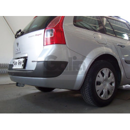 R074A GALIA Полностью оцинкованный фаркоп на Renault Megane II 2003-2008 (classic) седан/универсал, Megane III универсал 2008-2016. Подрозетник убирается за бампер. Тип ш