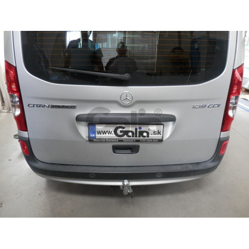 R086A GALIA Полностью оцинкованный фаркоп на Renault Kangoo 2010-2021, Mercedes Citan 2012-2021. Тип шара: A. Установка без снятия и выреза бампера. Нагрузки: 1200/75 кг, масса фаркопа 15,62 кг