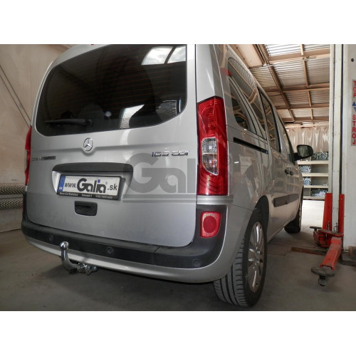 R086A GALIA Полностью оцинкованный фаркоп на Renault Kangoo 2010-2021, Mercedes Citan 2012-2021. Тип шара: A. Установка без снятия и выреза бампера. Нагрузки: 1200/75 кг, масса фаркопа 15,62 кг