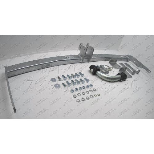R086A GALIA Полностью оцинкованный фаркоп на Renault Kangoo 2010-2021, Mercedes Citan 2012-2021. Тип шара: A. Установка без снятия и выреза бампера. Нагрузки: 1200/75 кг, масса фаркопа 15,62 кг