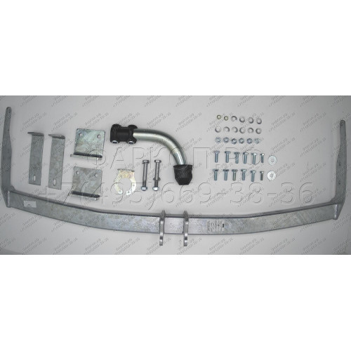 R086A GALIA Полностью оцинкованный фаркоп на Renault Kangoo 2010-2021, Mercedes Citan 2012-2021. Тип шара: A. Установка без снятия и выреза бампера. Нагрузки: 1200/75 кг, масса фаркопа 15,62 кг