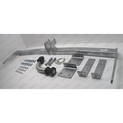 R086A GALIA Полностью оцинкованный фаркоп на Renault Kangoo 2010-2021, Mercedes Citan 2012-2021. Тип шара: A. Установка без снятия и выреза бампера. Нагрузки: 1200/75 кг, масса фаркопа 15,62 кг
