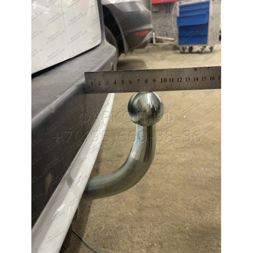 R086A GALIA Полностью оцинкованный фаркоп на Renault Kangoo 2010-2021, Mercedes Citan 2012-2021. Тип шара: A. Установка без снятия и выреза бампера. Нагрузки: 1200/75 кг, масса фаркопа 15,62 кг
